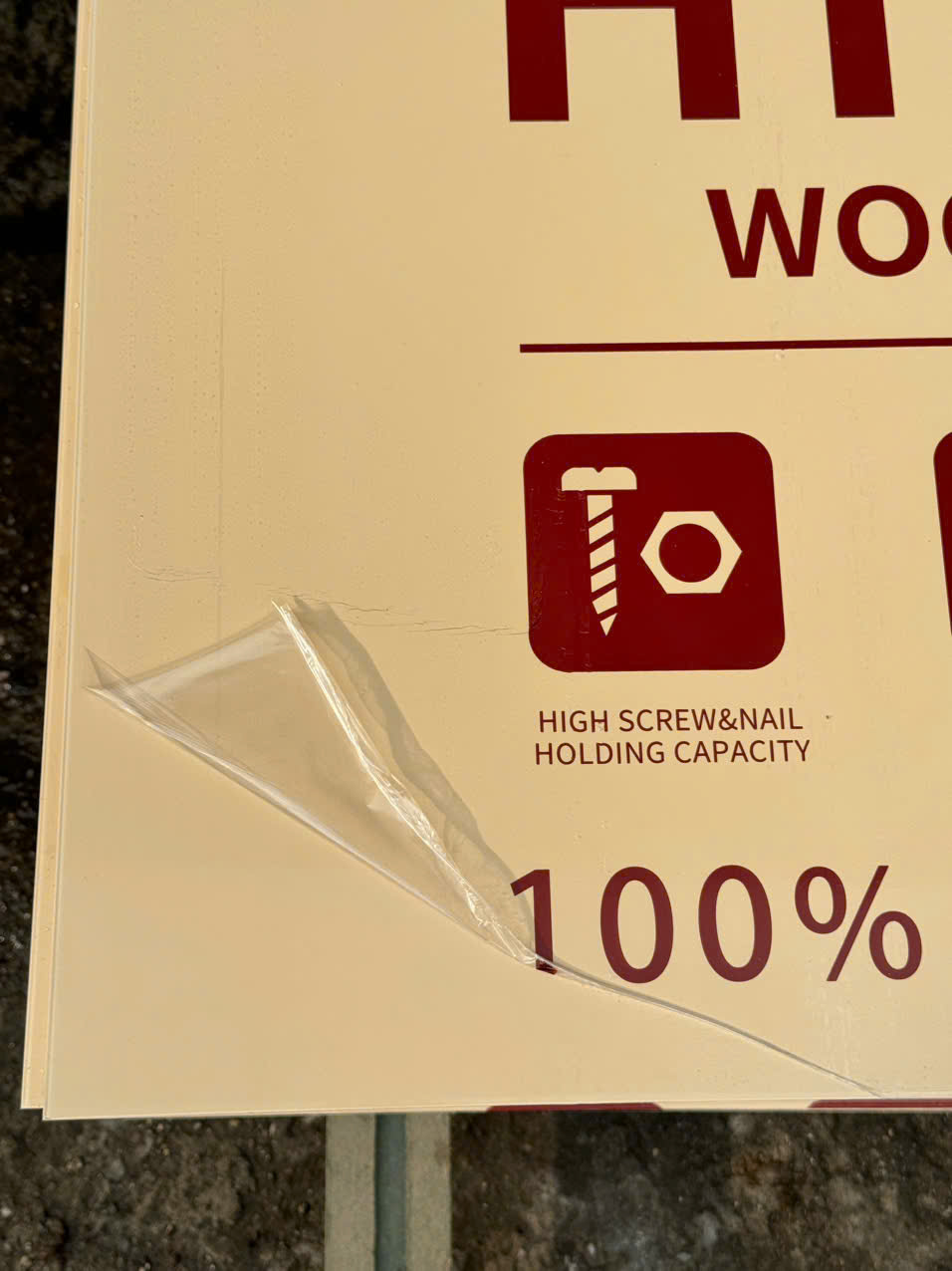 Gỗ nhựa than tre mặt nhựa Acrylic siêu bóng màu vàng cát